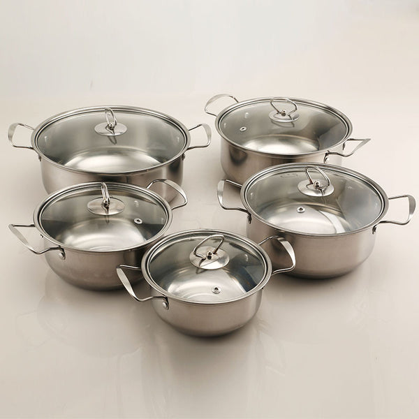 10-Piece Stainless Stockpot Set