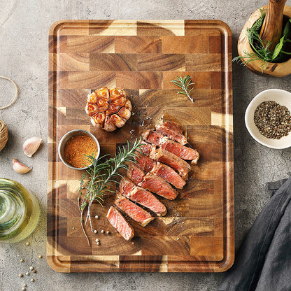 Acacia End-Grain Cutting Board — Wudy Kitchen, image 1
