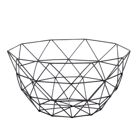 Geometric Metal Wire Fruit & Serving Bowl