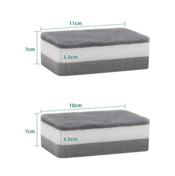 20Pcs Pan Pot Cleaning Kit - Double-Sided Sponge Scouring Pads for Kitchen Washing & Maintenance