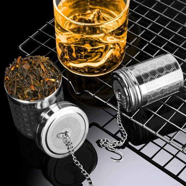 1Pc Tea Infuser, Extra Fine Mesh Tea Strainers for Loose Tea, Stainless Steel Tea Strainer with Extended Chain Hook