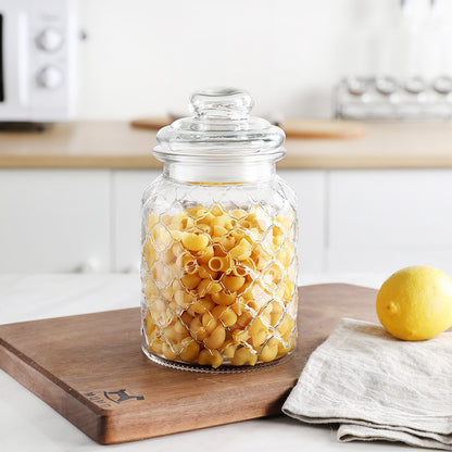 Wudy Japanese Amber Jar | Airtight Heart-Lid Glassware