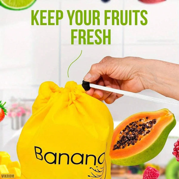 1/2/3/5Pcs Yellow Banana Storage Bags Lettuce Storage Bag Prevents Odor 2 Weeks Fresh-Keep Bundle Insulated Aluminum Film Bags