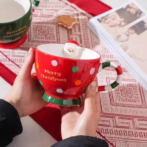 Christmas Ceramic Mug 500ml – Gingerbread Holiday Cup