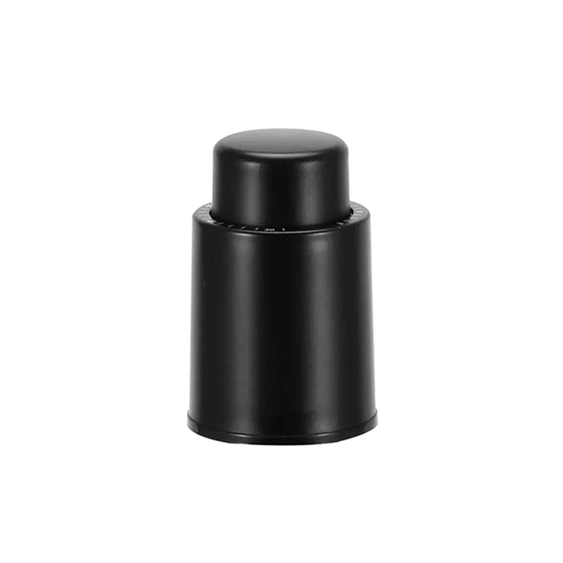 Vacuum Wine Bottle Cap Stopper Sealed Storage Vacuum Memory Wine Stopper Push Style Bar Tools Barware Wine Cork Black