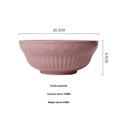Elegant Ceramic Tableware – Soup, Salad & Dinner Plate Set