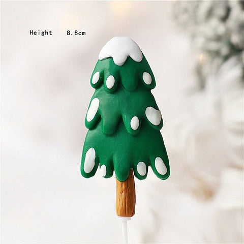 Christmas Cake Decoration Set – Santa, Tree, House & Gift Toppers