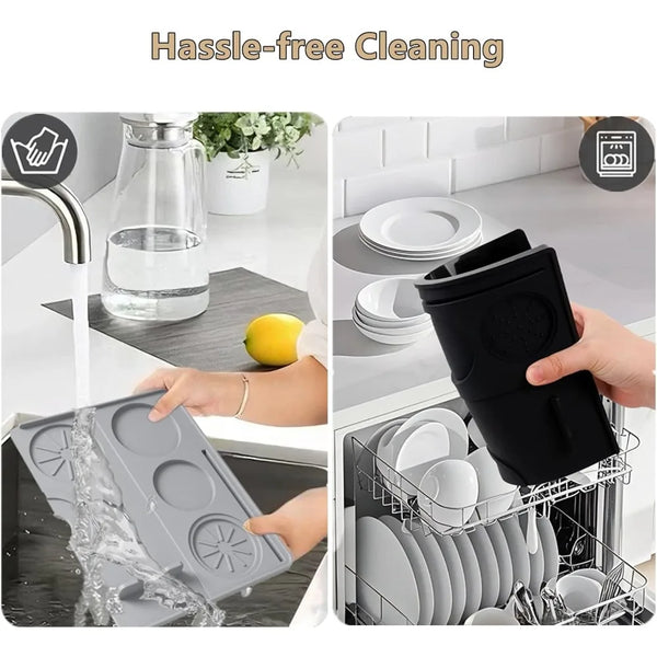 Silicone Coffee Tamper Mat Espresso Tamping Mat Waterproof Food-Grade Coffee Tamping Pad Heat Resistant Tamp Station for Barista