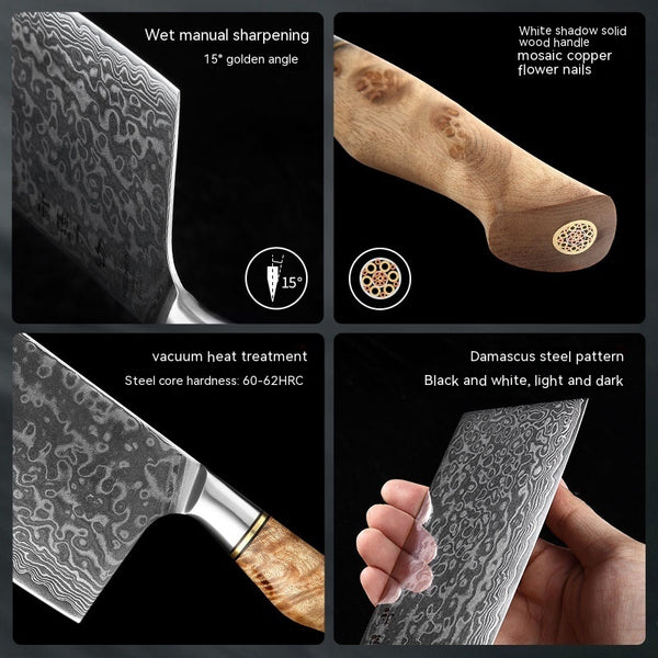 Wudy Kitchen — KD 67 Layer Damascus Knife Set - Nakiri Knife