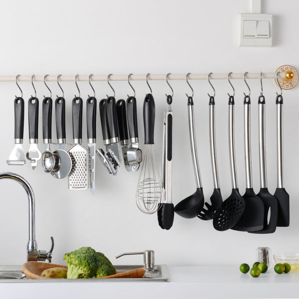 Wudy 16-Piece Premium Stainless Steel & Silicone Utensil Set