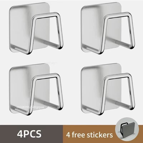 1/3/6Pcs Stainless Steel Sink Sponge Rack for Sponge Steel Wire Ball Draining Paste the Inner Wall of the Sink Kitchen Supplies