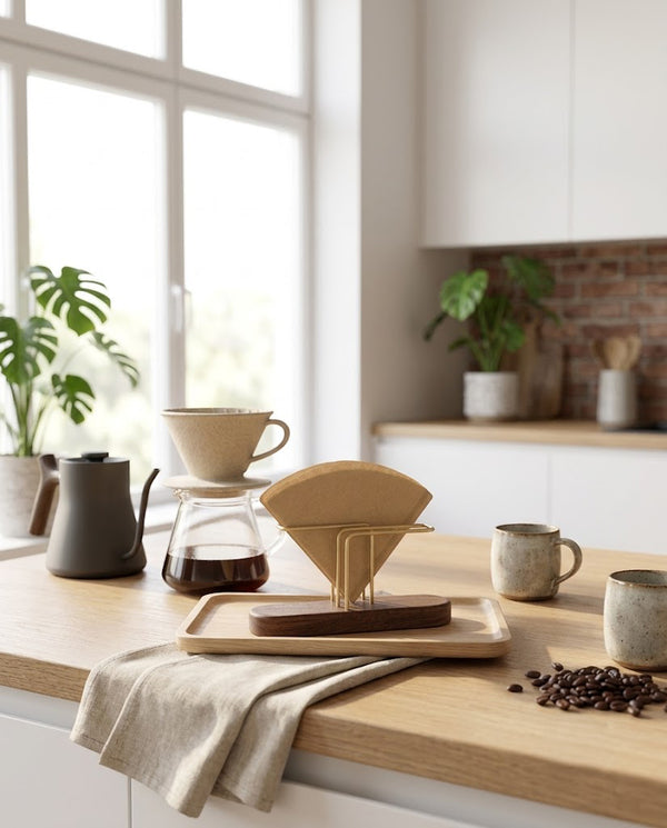 Walnut Coffee Filter Holder · V60 Papers — Wudy Kitchen, image 3