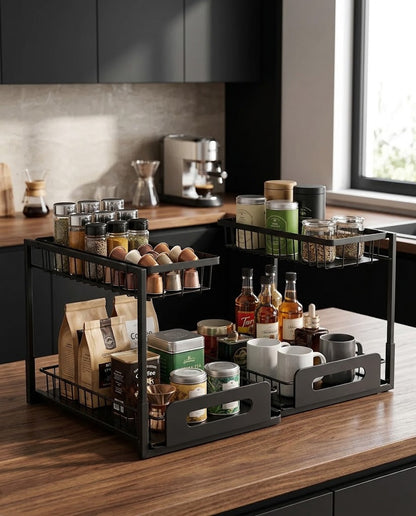 2-Tier Under-Sink Pull-Out Baskets