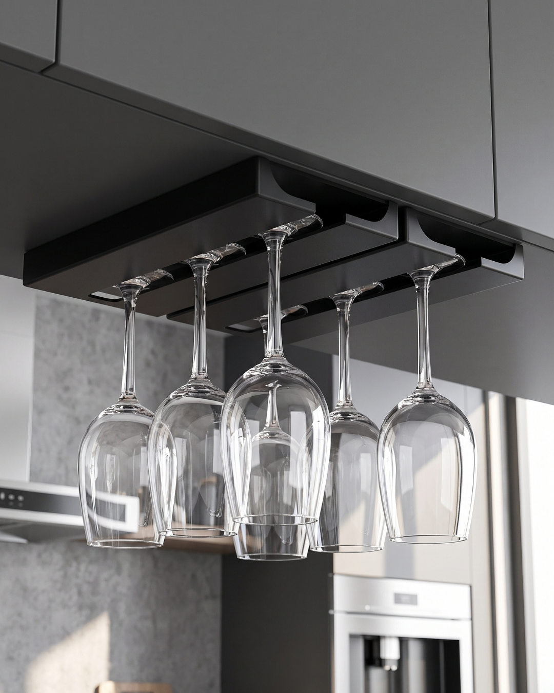 Under-Cabinet Wine Glass Rack — Wudy Kitchen, image 3