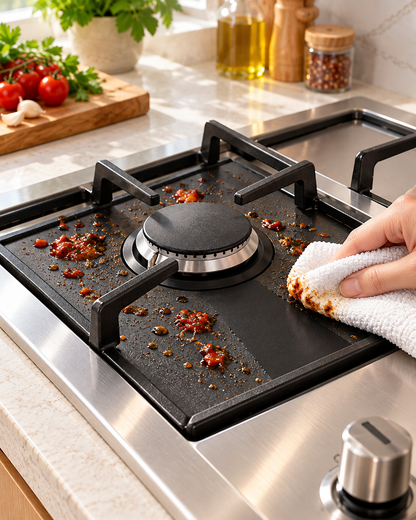 Reusable Gas Hob Burner Liners – Non-Stick, Cut-to-Fit (4 Pack)