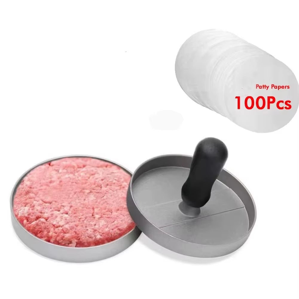 Burger Press Hamburger Meat Tool Patty Maker Aluminum Burger Maker for Kitchen BBQ Grill