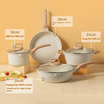 Wudy Medical Stone Non-stick Cookware Set | 7-Piece Healthy Set