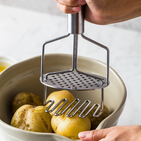 Stainless Steel Potato & Vegetable Masher – Ergonomic Premium Kitchen Tool