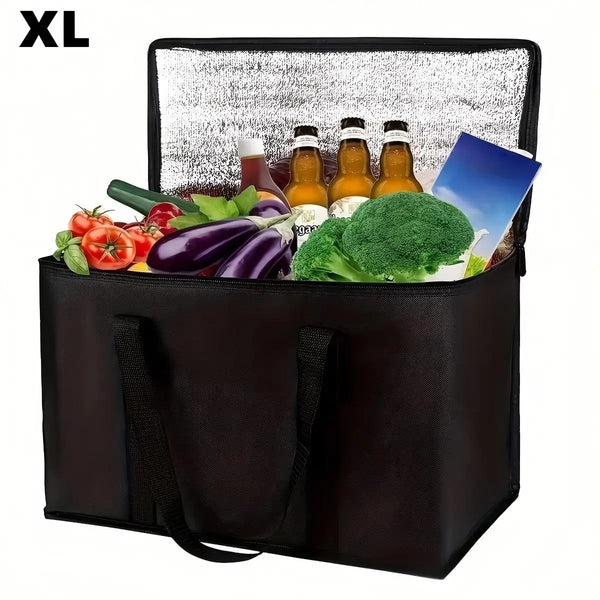 Xl/Large Insulated Bag: Keep Food Hot & Cold for Hours - Grocery Tote, Soft Cooler Bag, Pizza Warmer Lightweight & Sturdy Zipper
