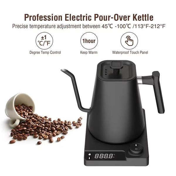 1200W Gooseneck Electric Kettle with Temperature Control Electric Kettle for Coffee and Tea Kettle Coffee Pot 110V/220V