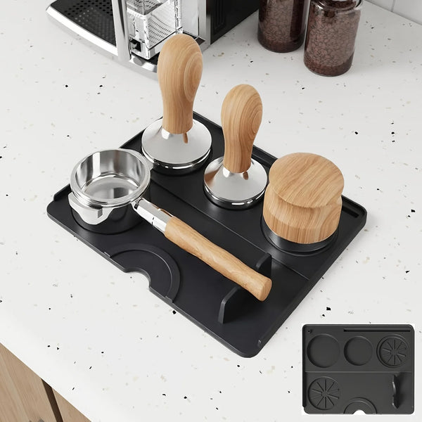 Silicone Coffee Tamper Mat Espresso Tamping Mat Waterproof Food-Grade Coffee Tamping Pad Heat Resistant Tamp Station for Barista
