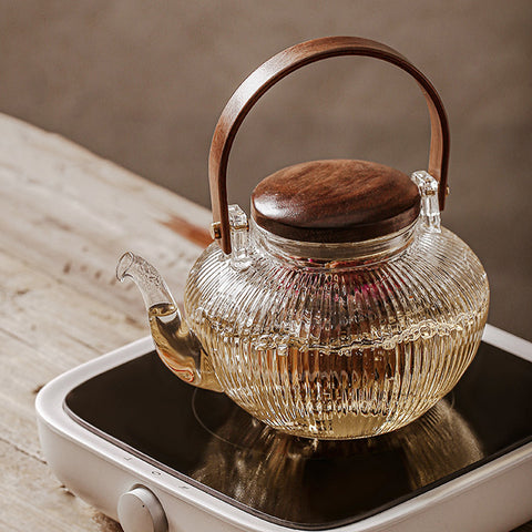 Heat-Resistant Glass Teapot with Arched Handle – 650ml / 800ml
