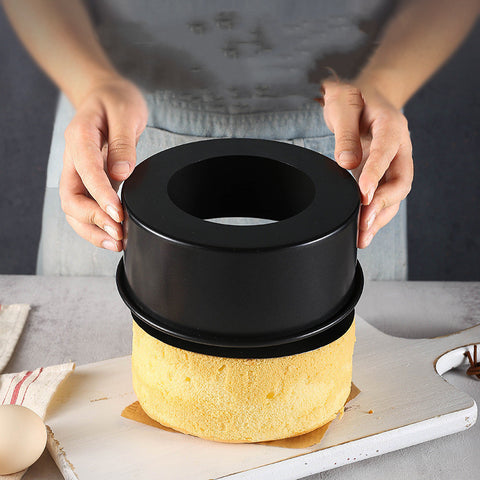 Round Carbon Steel Chiffon Cake Mold – Non-Stick Baking Pan