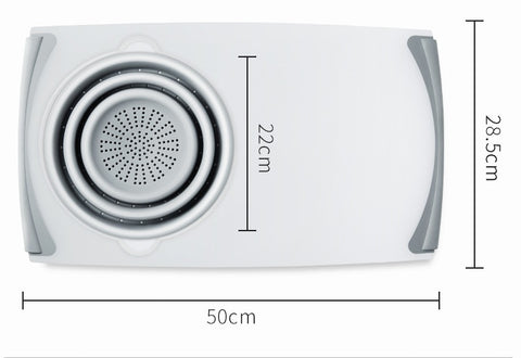 3-in-1 Multi-Functional Chopping Board & Folding Drain Basket (PP + TPR)