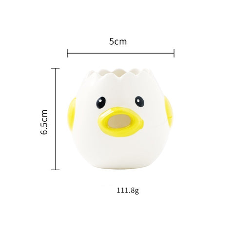 Ceramic Chick Egg Separator — Cute Hand-Painted Yolk & White Splitter