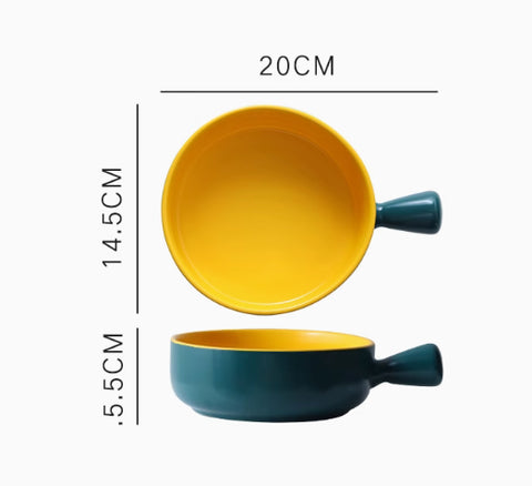 Ceramic Baking Tray – Square & Round Heat-Resistant Baking Dish