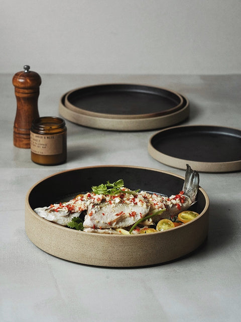 Wudy Handmade Pottery Clay Deep Plate