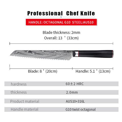 Serrated Bread Knife – Clean Slices, Lasting Sharpness