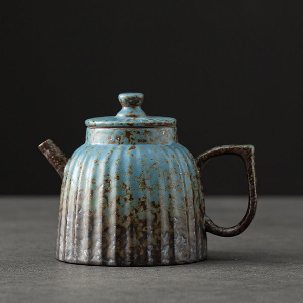Wudy Kitchen — Handmade Ceramic Teapot & Coaster Set – Rustic Japanese Style