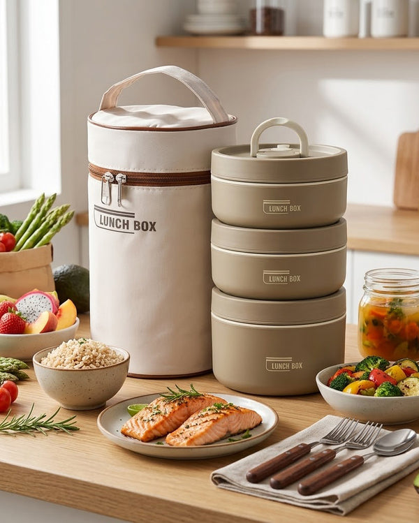 Insulated Lunch Container Set · 3-Piece — Wudy Kitchen, image 1