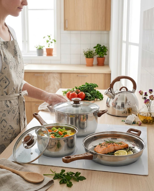 Stainless Cookware Set · 12-Piece