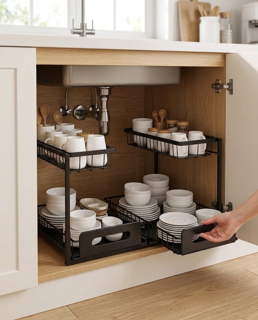 2-Tier Under-Sink Pull-Out Baskets
