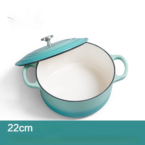 Wudy Kitchen — Iron Workshop Enamel Soup Pot Thickened Cast Pot