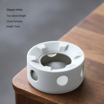 Ceramic Loop-Handled Teapot with Tea Stove – 350ml | Black / White