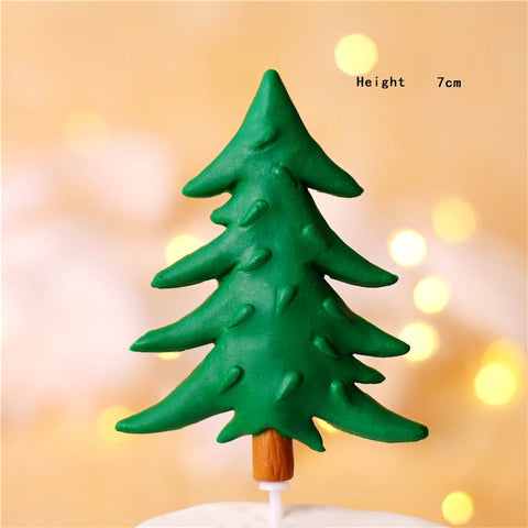 Christmas Cake Decoration Set – Santa, Tree, House & Gift Toppers