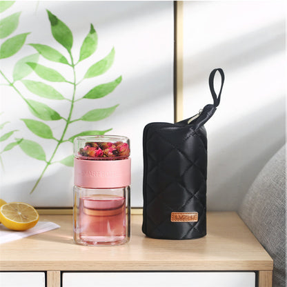 Wudy Portable Tea Infuser Bottle | Borosilicate Glass