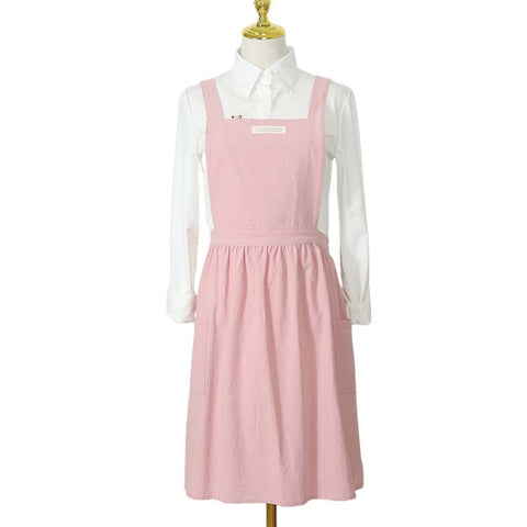 Apron Korean Retro Kitchen Flower Shop Art Painting Work Clothes Small Apron