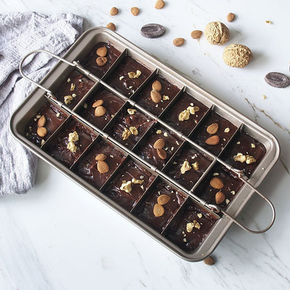 Wudy Non-Stick Brownie Baking Pan | Removable Divider Mold