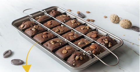 Brownie Baking Pan with Divider – Square Cake & Bread Mold