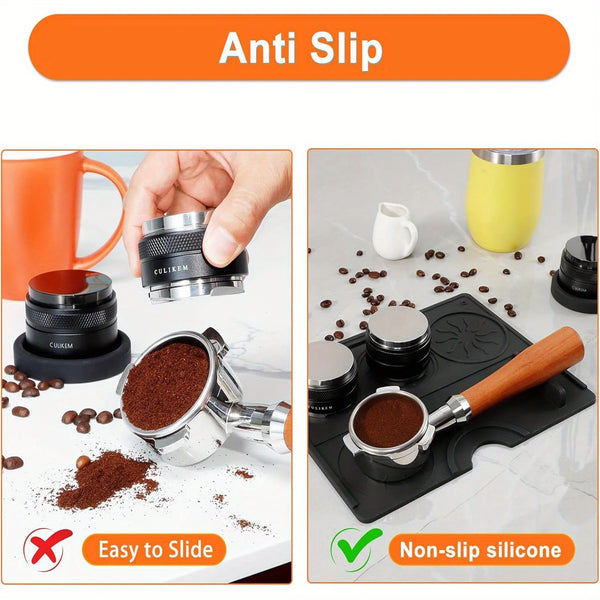 Silicone Coffee Tamper Mat Espresso Tamping Mat Waterproof Food-Grade Coffee Tamping Pad Heat Resistant Tamp Station for Barista