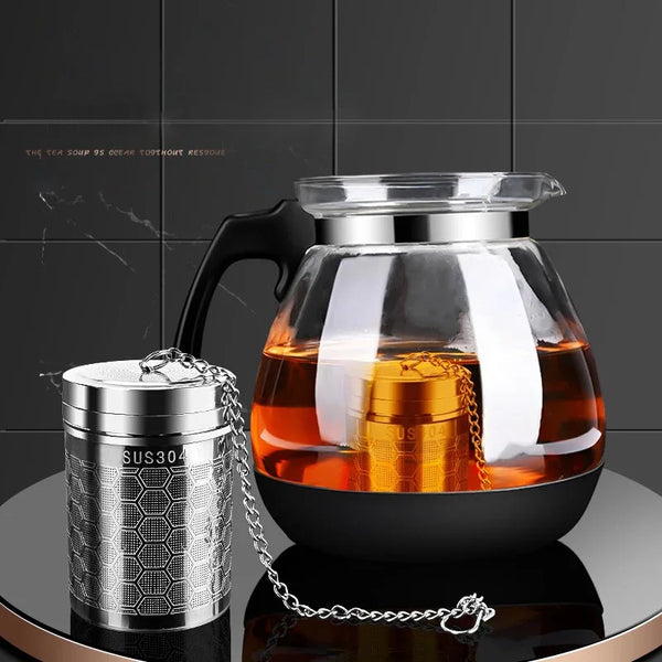 1Pc Tea Infuser, Extra Fine Mesh Tea Strainers for Loose Tea, Stainless Steel Tea Strainer with Extended Chain Hook