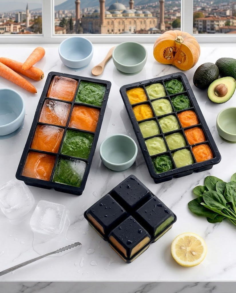 Covered, flexible tray