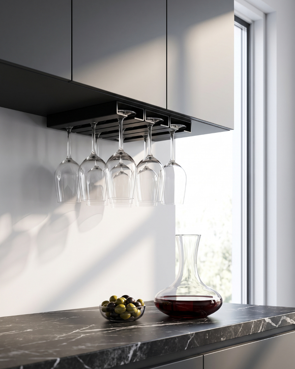 Under-Cabinet Wine Glass Rack — Wudy Kitchen, image 5