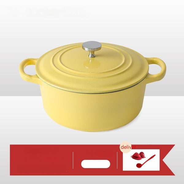 Wudy Kitchen — Iron Workshop Enamel Soup Pot Thickened Cast Pot