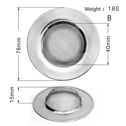 Kitchen Sink Filter Stainless Steel Mesh Sink Strainer Filter Sewer Mesh Strainers Bathroom Sink Strainer Drain Hole Filter Trap