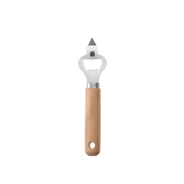 LMETJMA Stainless Steel Kitchen Gadget Set Western Cooking Utensil Tool with Wooden Handle Included Pizza Cutter Garlic Press